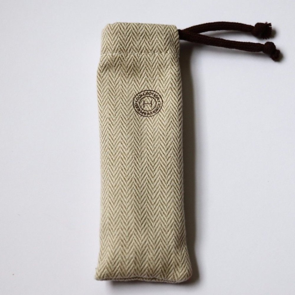 Hermes Empty Fabric Pouch Small Beige Bag